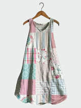Vestido com Estampa Pastel