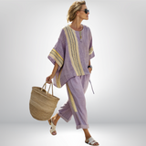 Diana - Conjunto boho com riscas