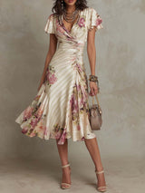 Aida - Vestido midi de cetim elegante