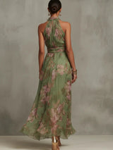 Ana - Vestido maxi plissado