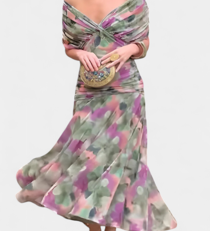 Luana - Elegantna haljina s V-izrezom