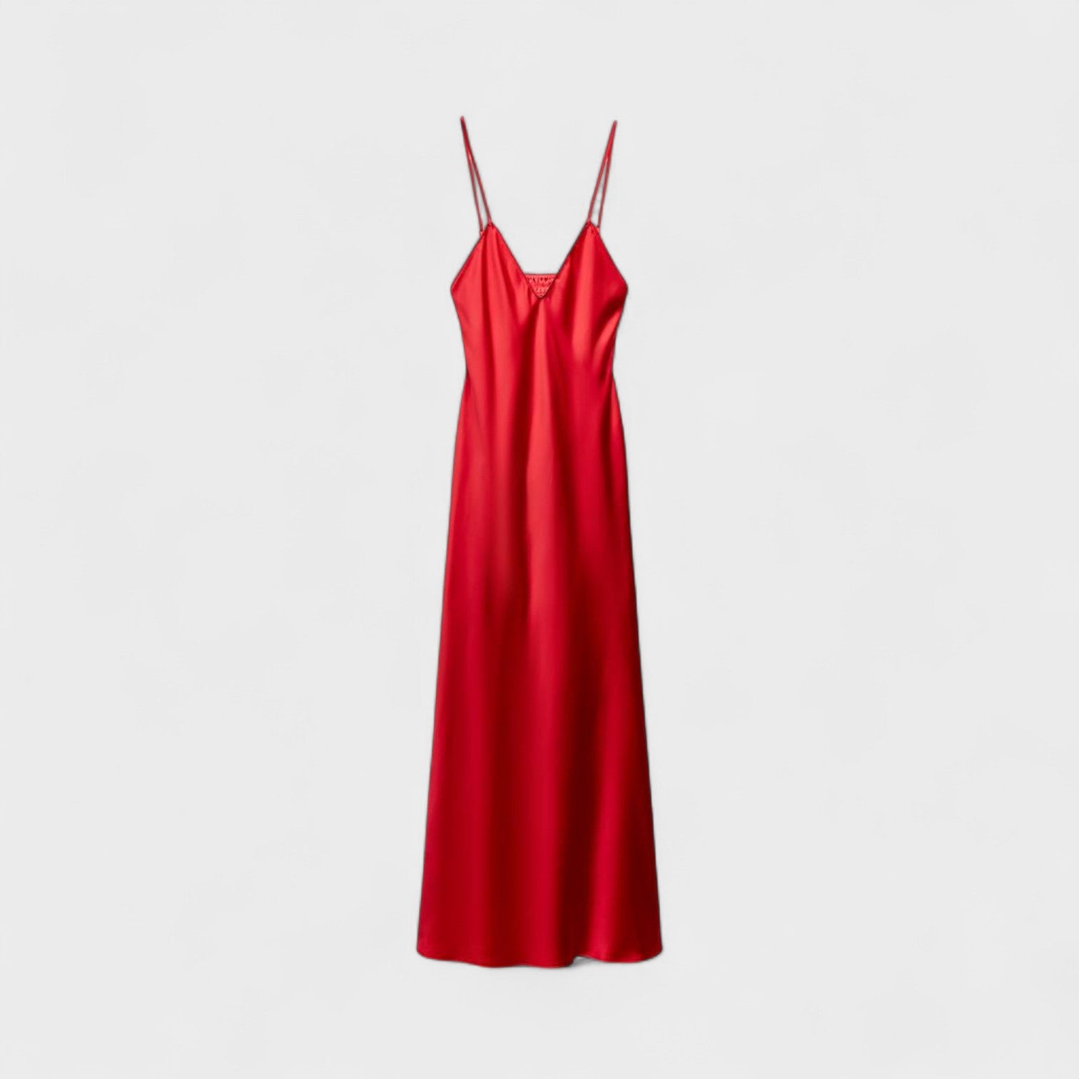 Vestido carmesim - Corte minimalista