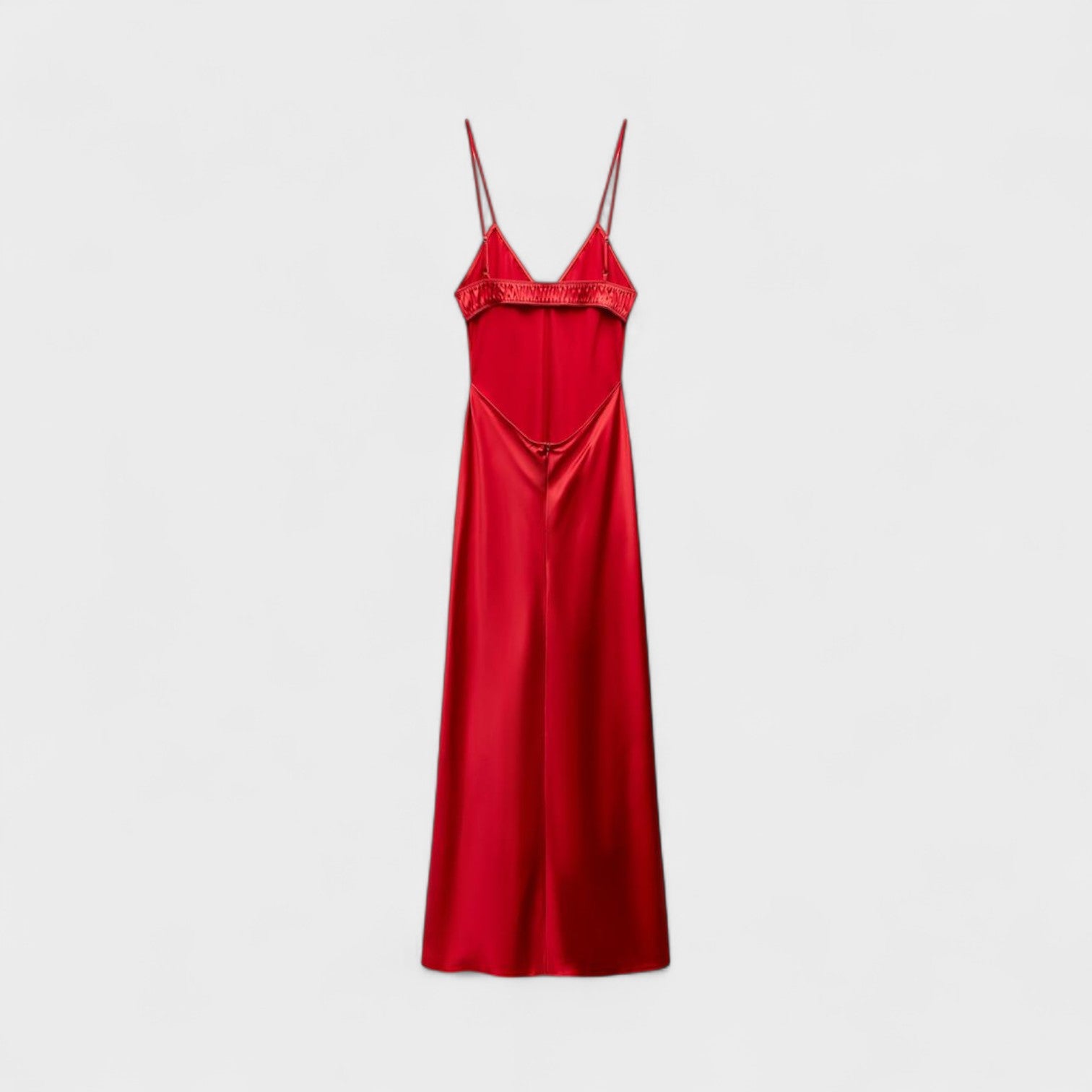 Vestido carmesim - Corte minimalista