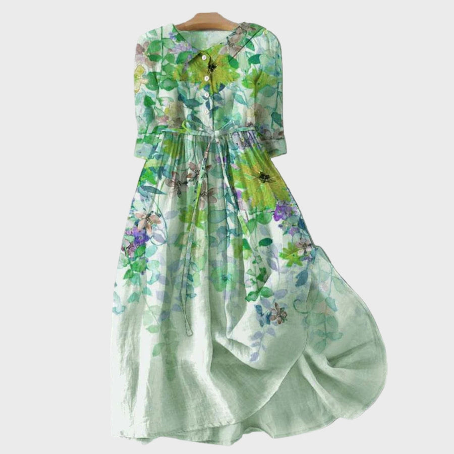 Vestido de Jardim em Aquarela