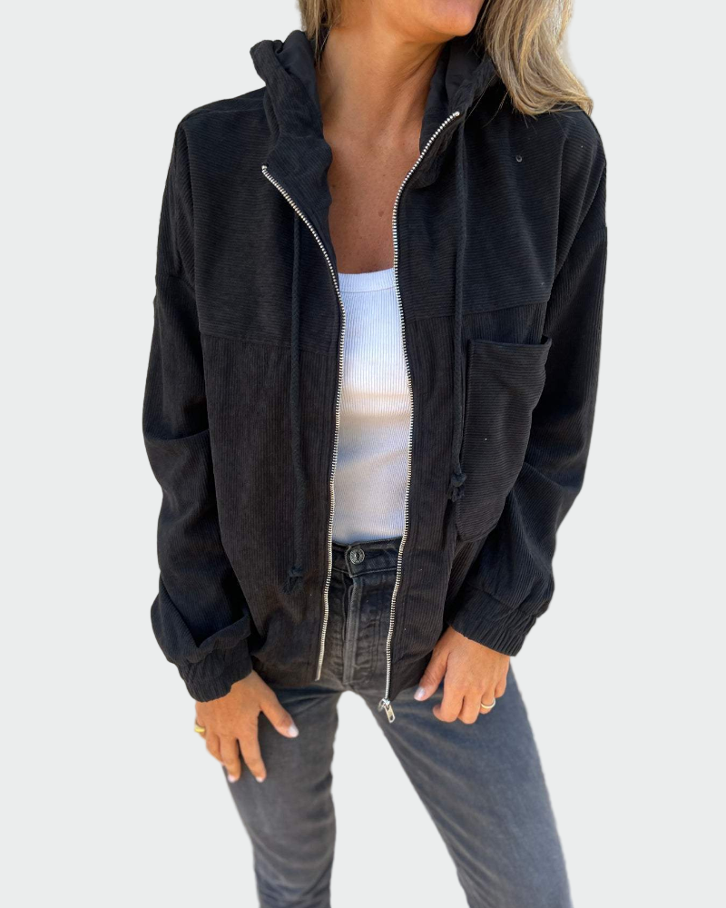 Žametni blazer s črtasto teksturo