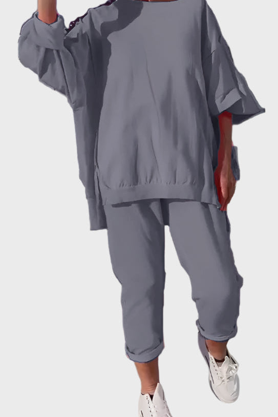 Komplet z okroglo ovratnikom