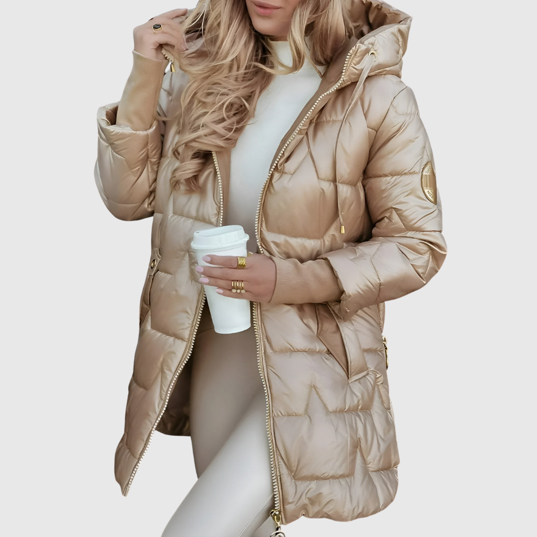 Élise - Elegantni zimski plašč s kapuco in podlogo