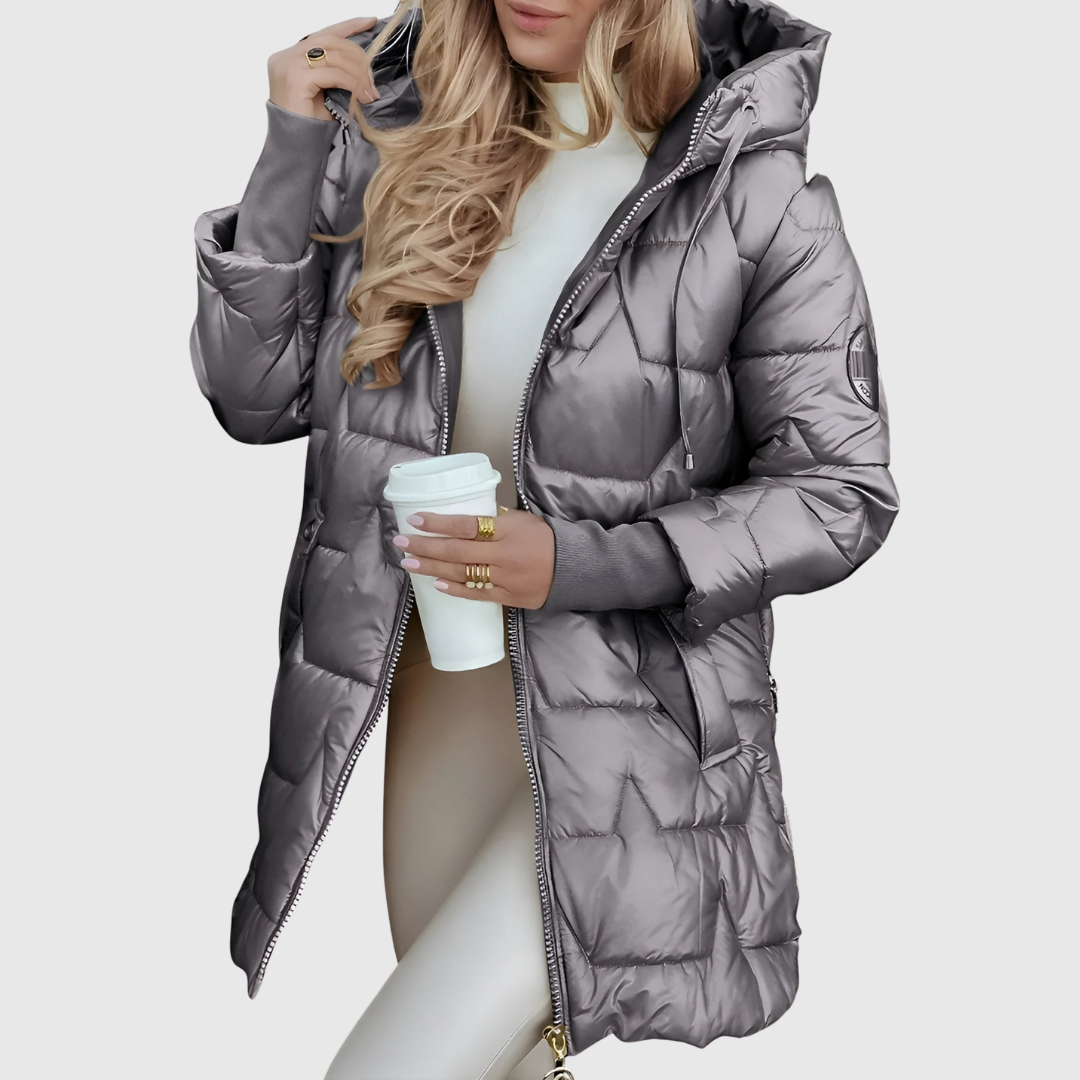 Élise - Elegantni zimski plašč s kapuco in podlogo