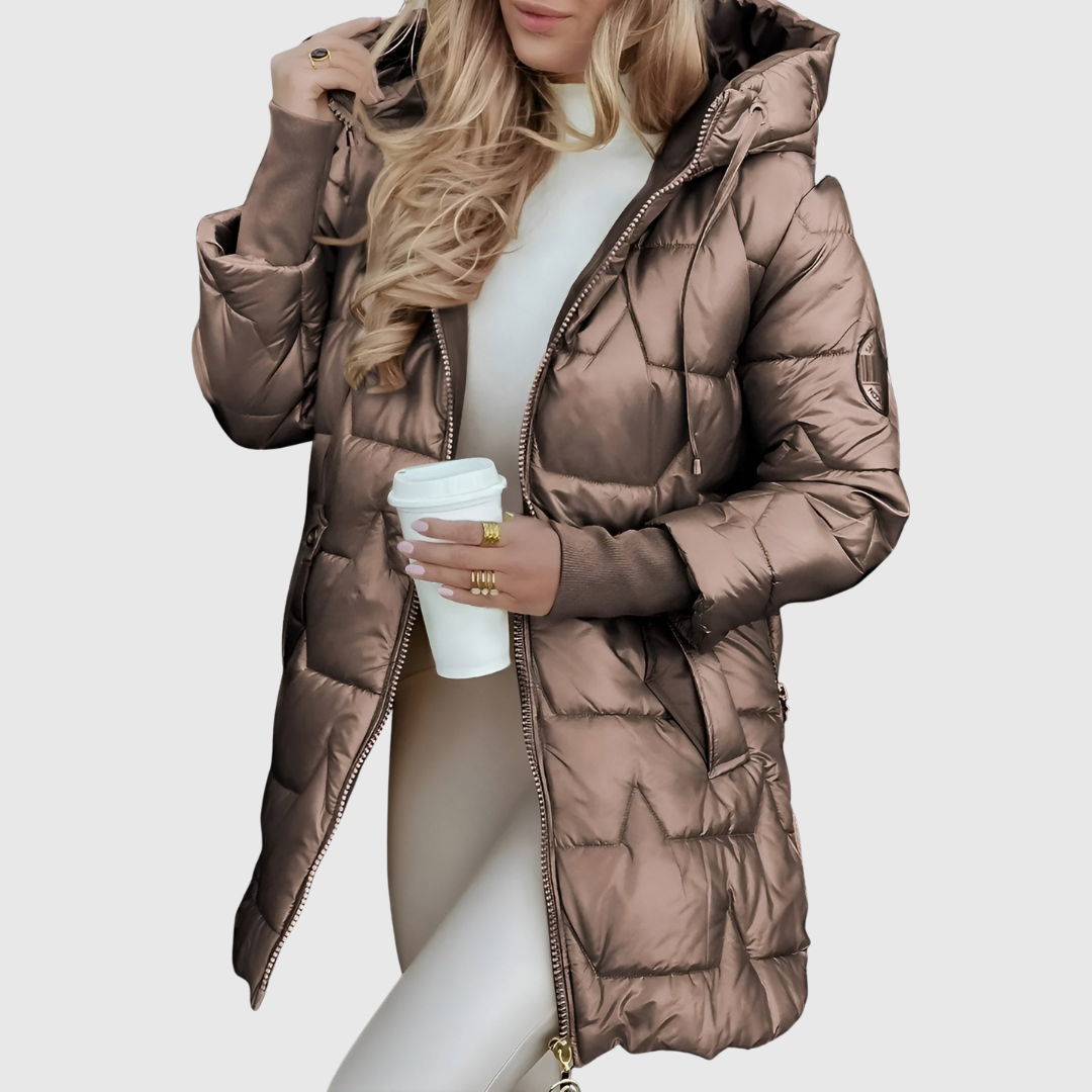 Élise - Elegantni zimski plašč s kapuco in podlogo