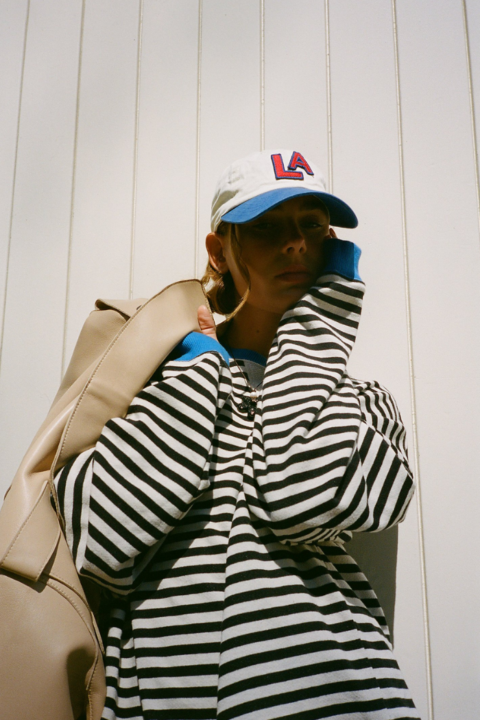 Mana | Oversize Pulover z Črtami