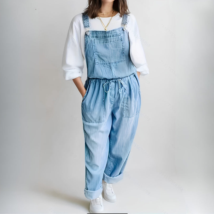 Verónica - Macacão Relaxado Denim