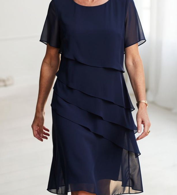 Lídia - Elegantna udobna haljina s volanima