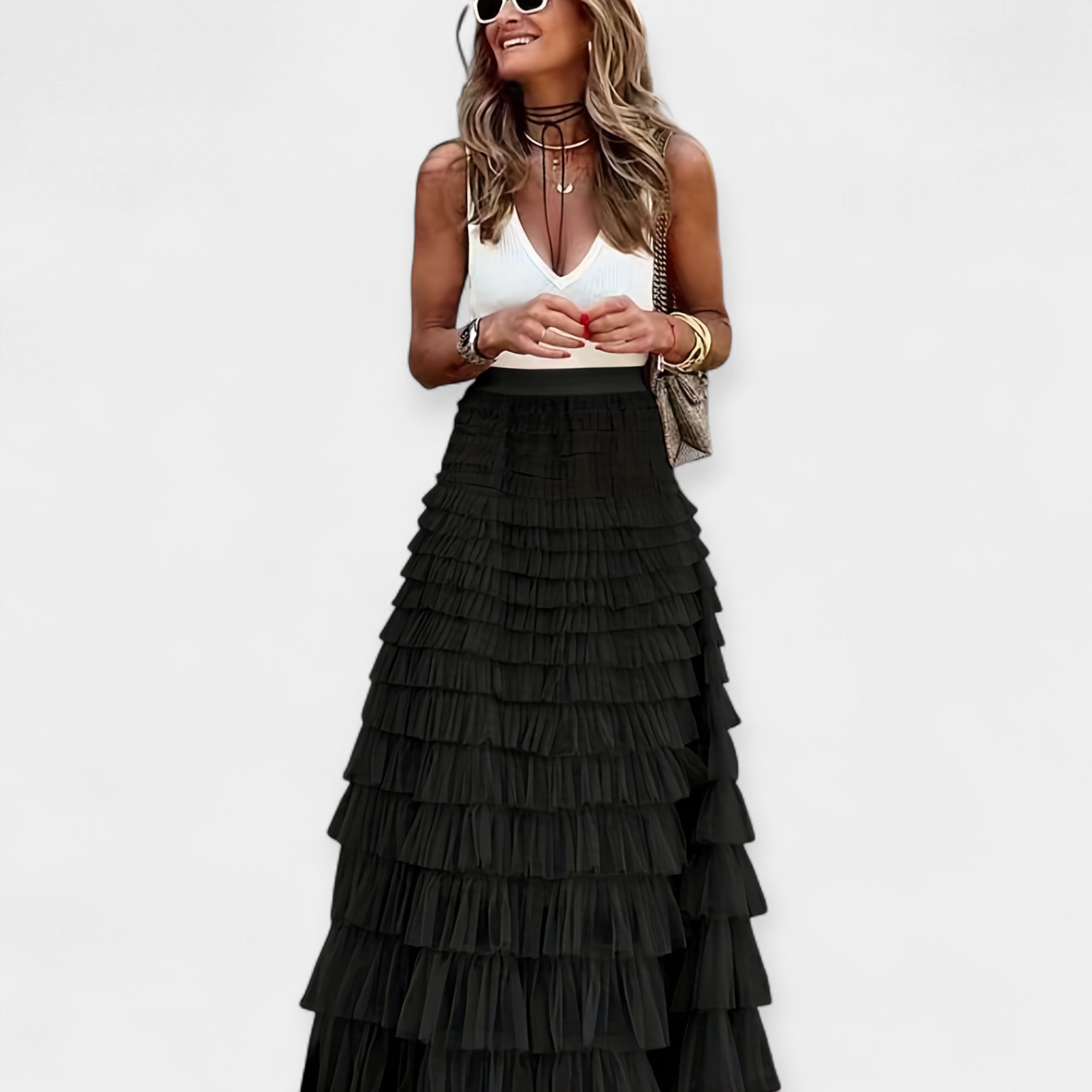 Boho Krilo z Mrežastim Satenskim Obrobom