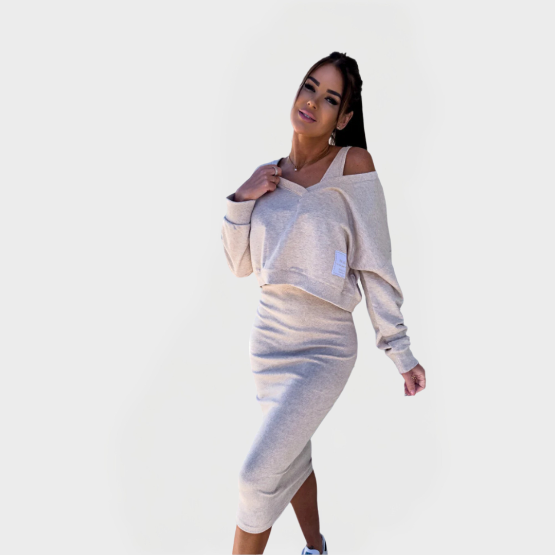 Poletni set s kapuco in obleko za udobje in eleganco