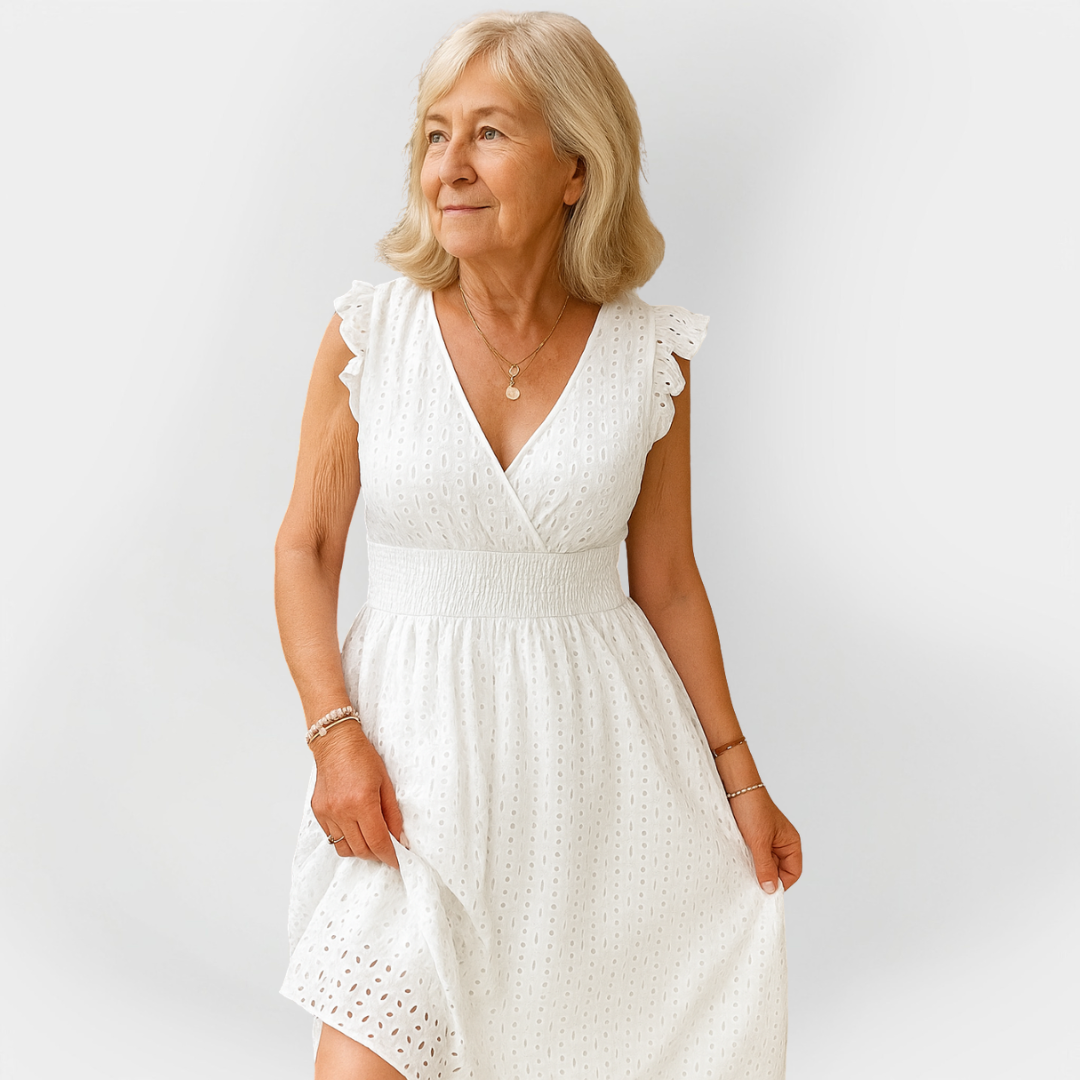 Elegantna obleka z voluminoznim pasom