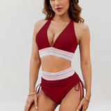 Bikini set z visokim pasom in podporo za trebuh