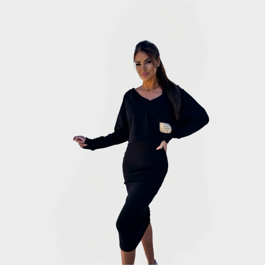 Poletni set s kapuco in obleko za udobje in eleganco