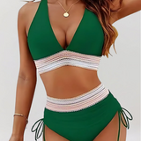Bikini set z visokim pasom in podporo za trebuh