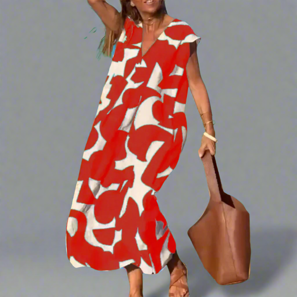 Obleka s tkaninskim vzorcem