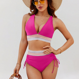 Bikini set z visokim pasom in podporo za trebuh
