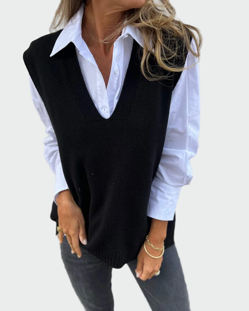 Pleteni brezrokavnik za udobje in stil