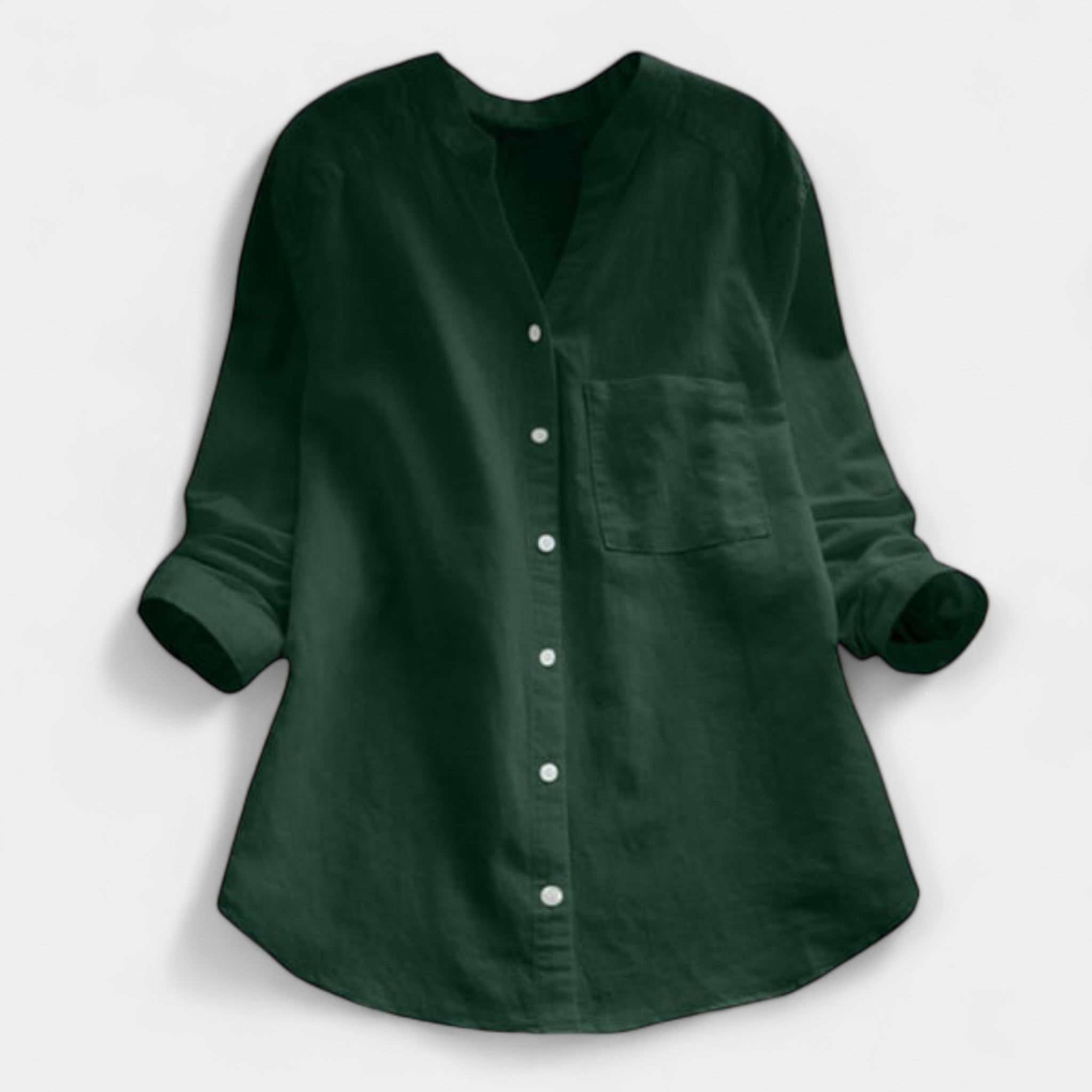 Udobna srajca iz mešanice lanu in bombaža