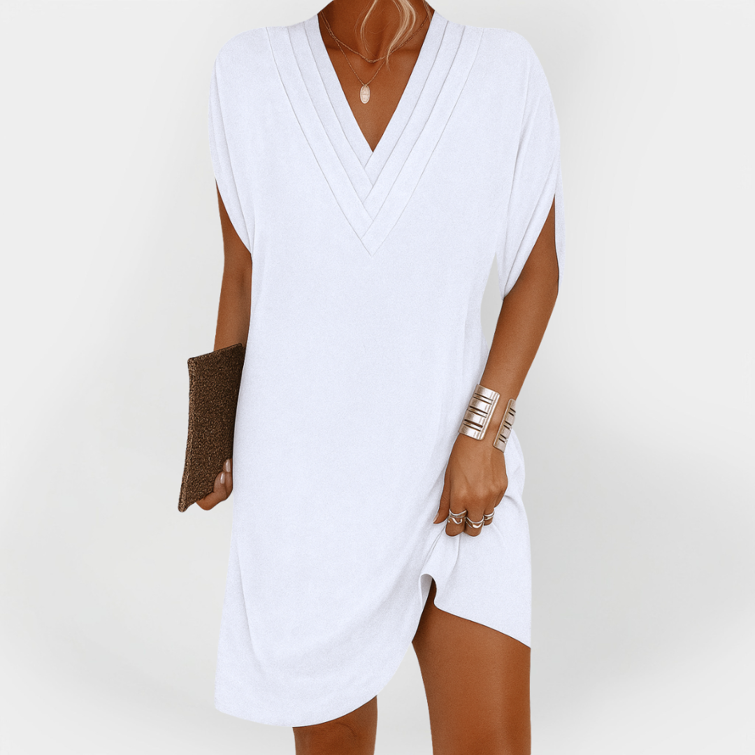 Elegantna obleka z laskavo silhueto