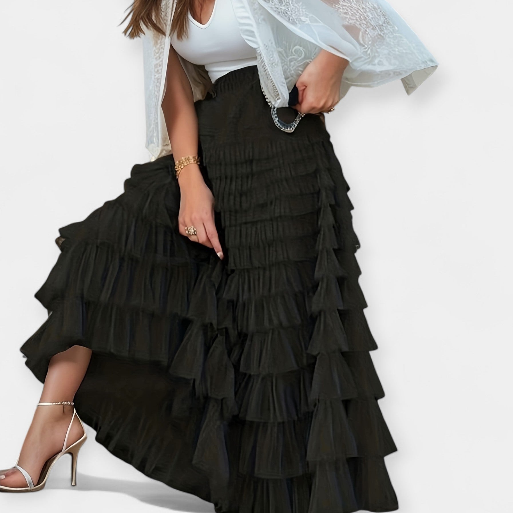 Elegantna Tulle Krila z Okrasnimi Detajli