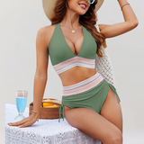 Bikini set z visokim pasom in podporo za trebuh
