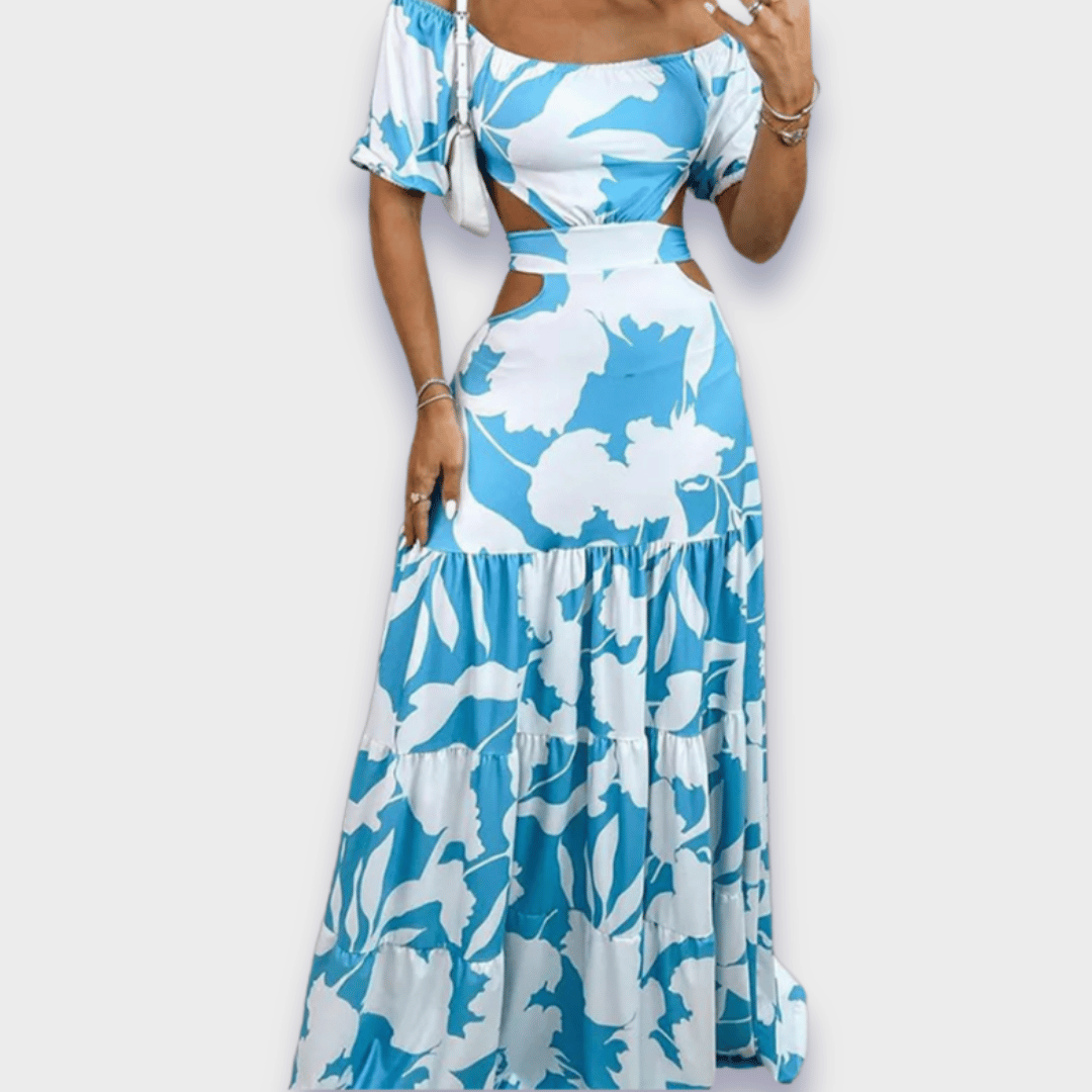 Elegantna obleka iz luksuzne tkanine, ki poudari vašo silhueto