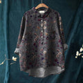 Florença - Camisa Casual de Arte Floral