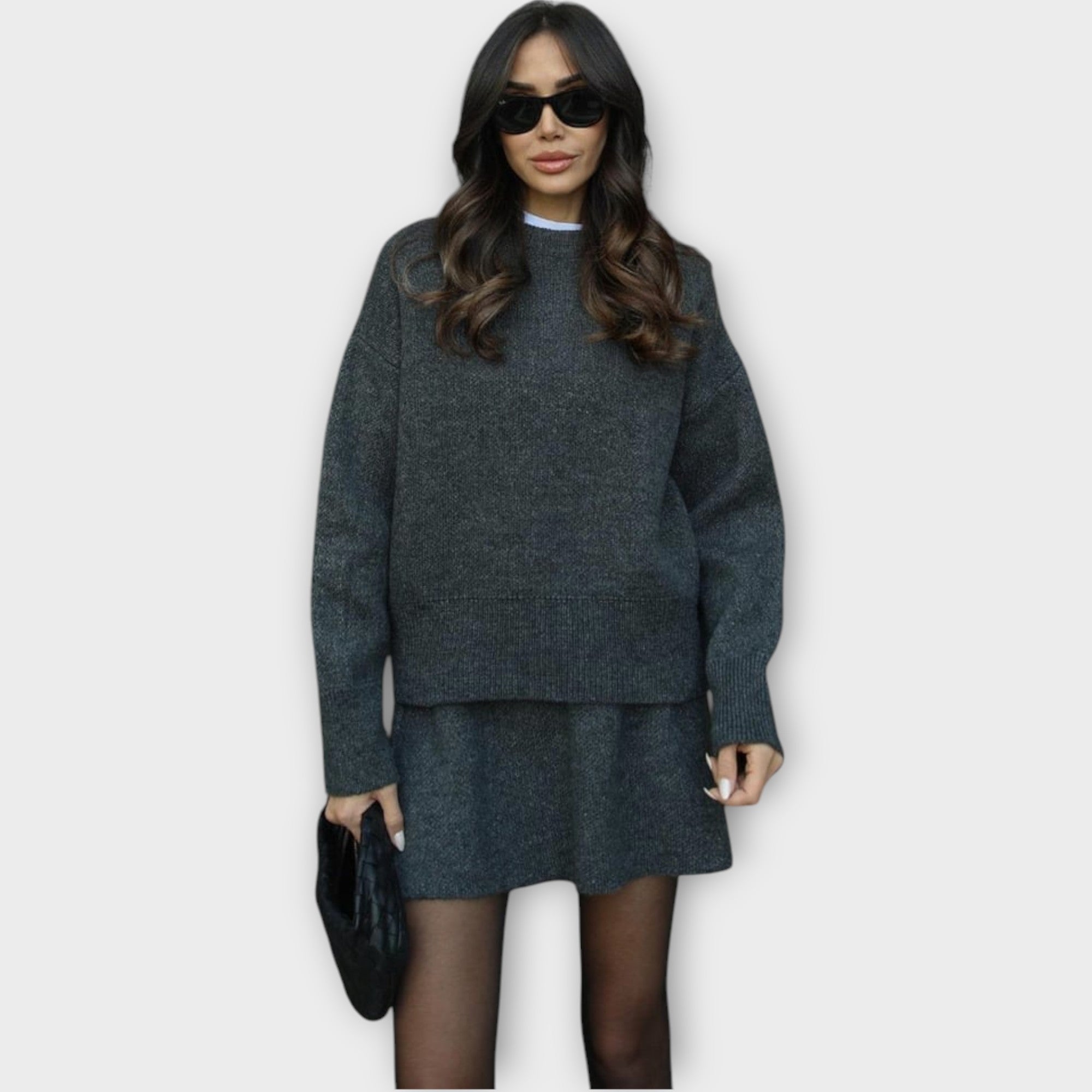 Pleteni set s suknjom