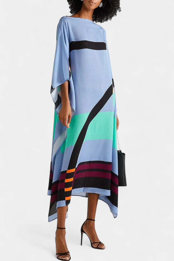 Elenora™ | Luksuzni kaftan z geometrijskim vzorcem