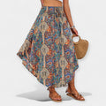 Saia Floral Midi de Cintura Alta
