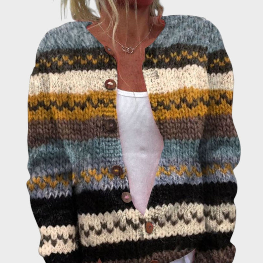 Eva - Cardigan Floral de Outono