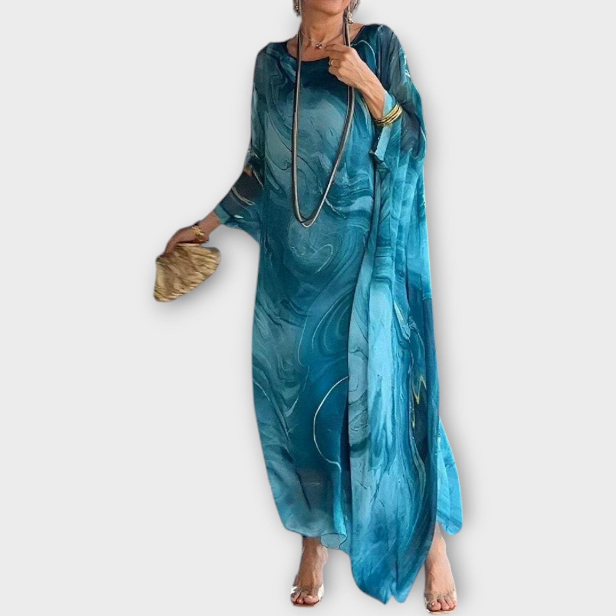 Maxi Kaftan s Prosojno Tkanino