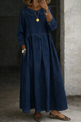 Leonor - Vestido de Denim com Gola Peter Pan