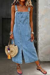 Susana - Vestido de Alças em Denim Casual