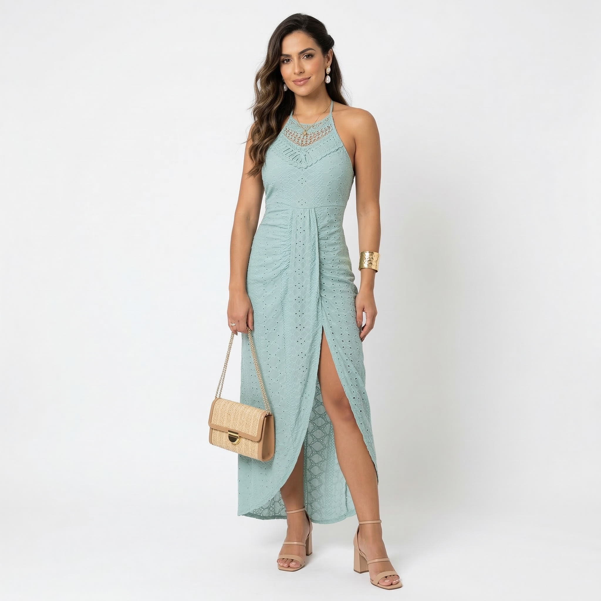 Valentina - Vestido Midi com Decote Transpassado