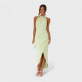 Camila - Vestido comprido com pregas