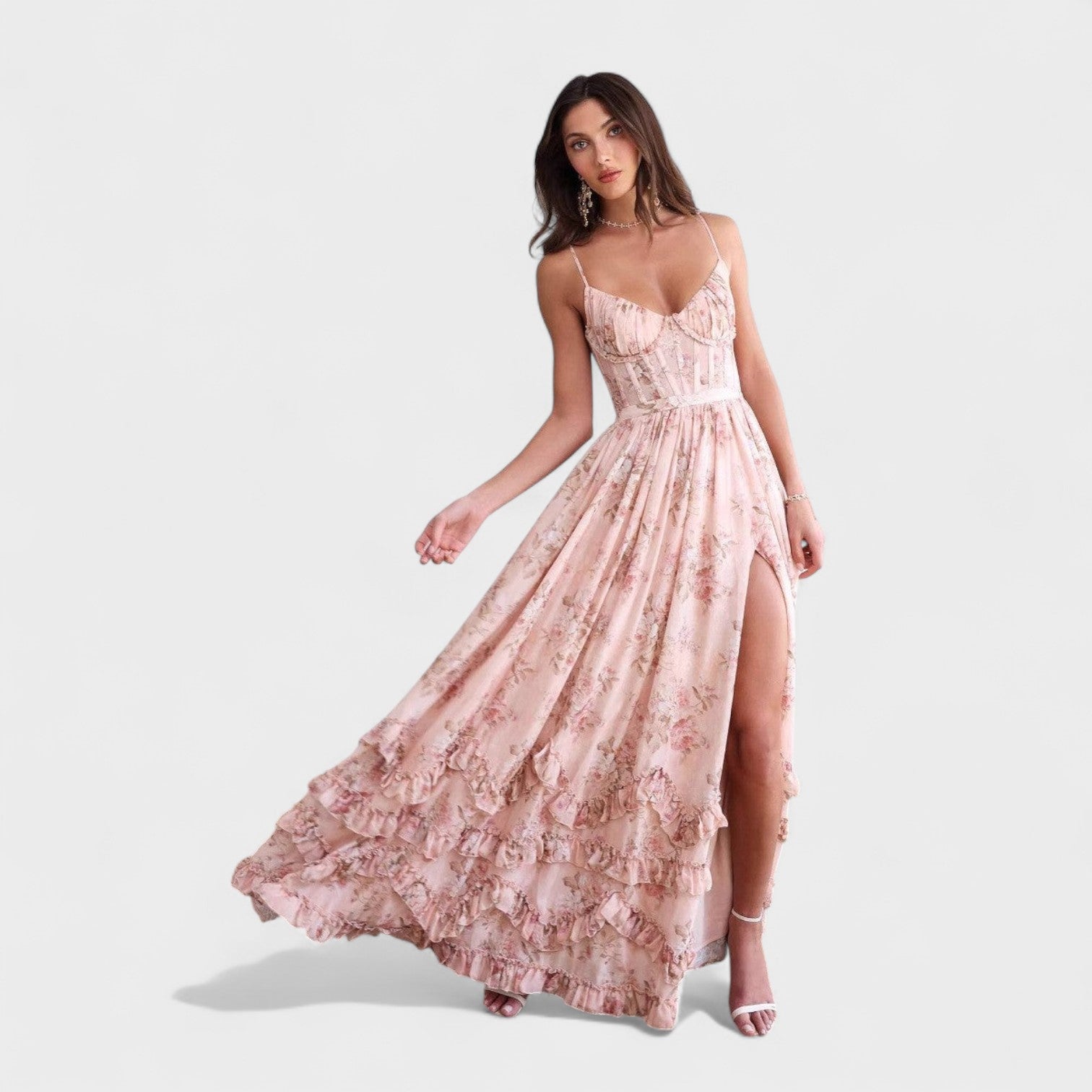 Florência - Boho duga haljina s prorezom