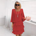 Margarida – Vestido midi elegante com volantes