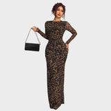 Antonija - Elegantna dolga obleka z dolgimi rokavi