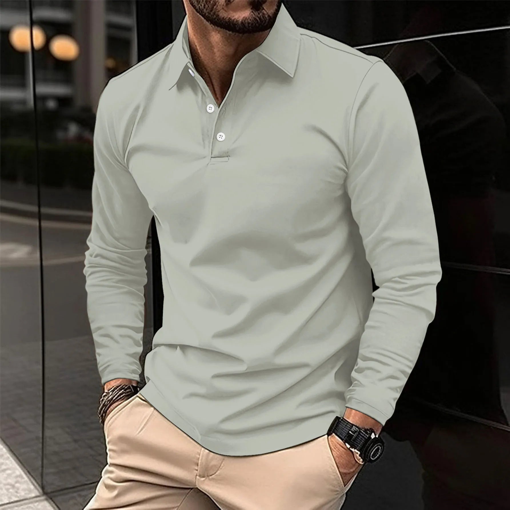 Ethan™ | Mugav pikad varrukad polo
