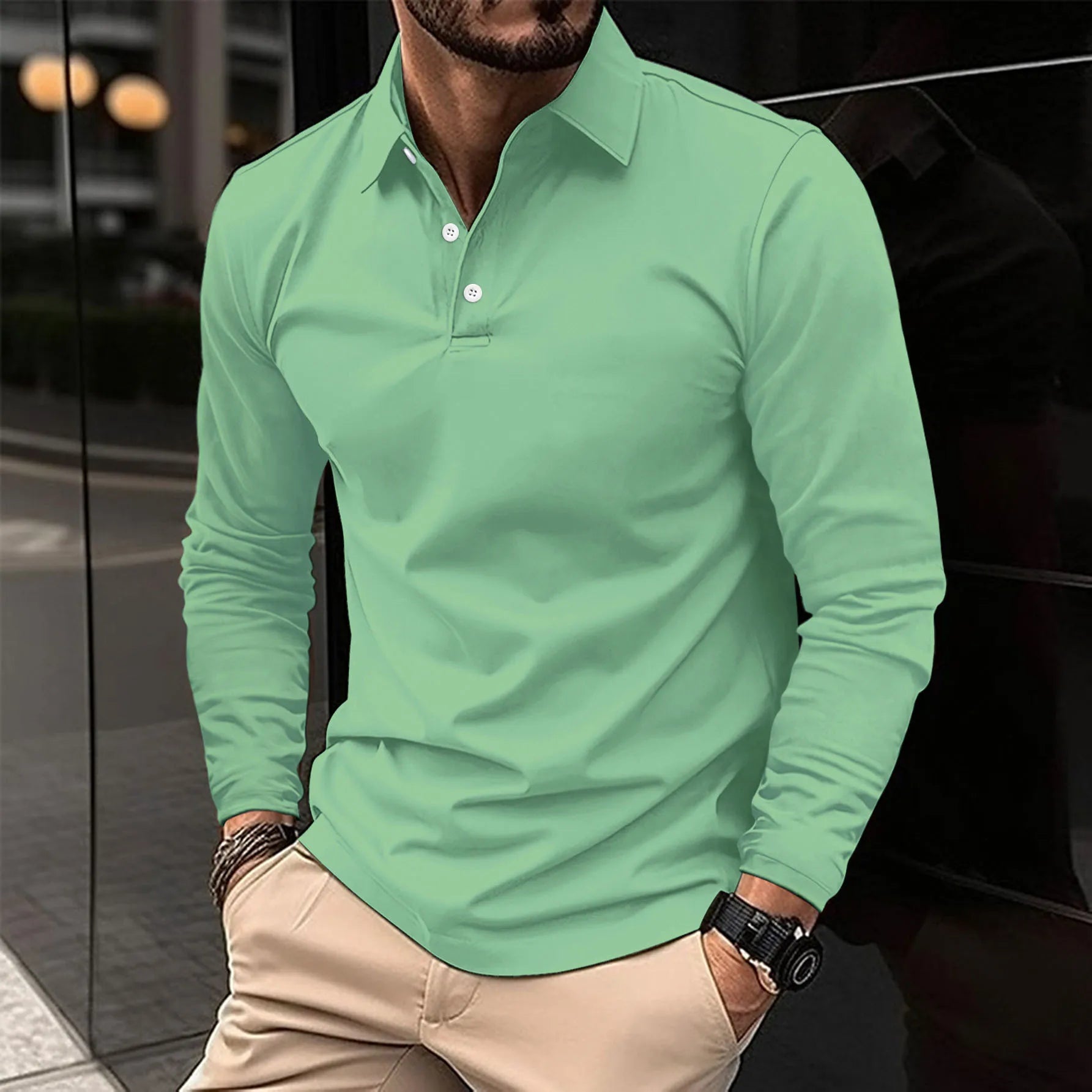 Ethan™ | Mugav pikad varrukad polo