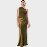 Amber Enoramni Satin Maxi Dress