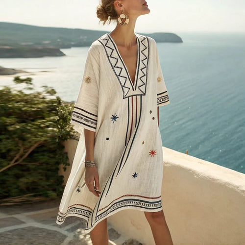 Vestido de Praia Elegante e Versátil para Dias de Verão
