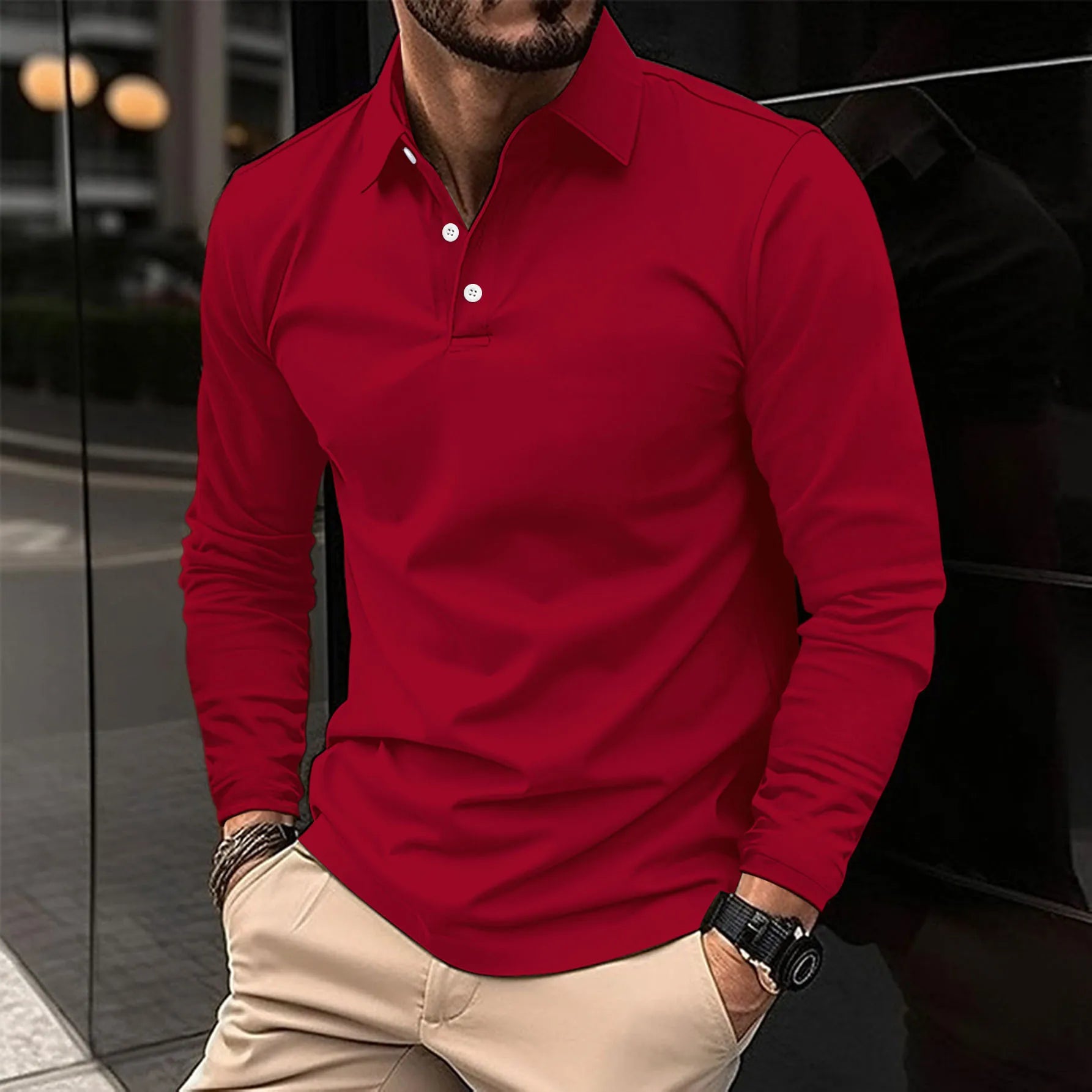 Ethan™ | Mugav pikad varrukad polo