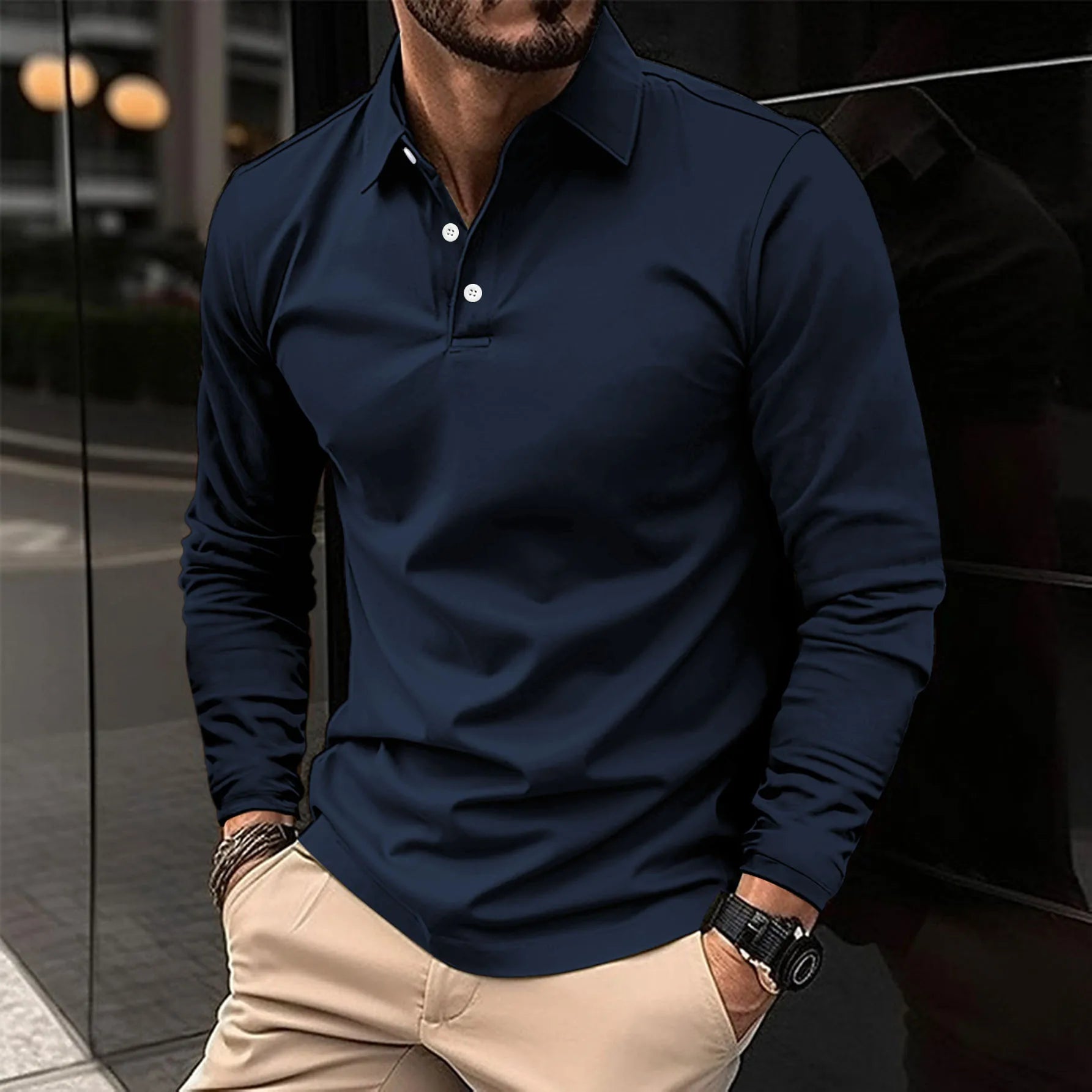 Ethan™ | Mugav pikad varrukad polo