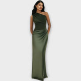 Amber Enoramni Satin Maxi Dress